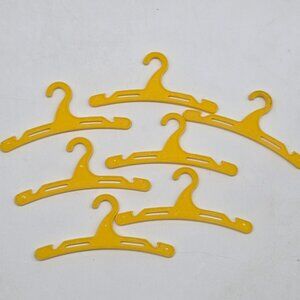 Yellow Plastic Doll Clothes Hangers By Ginny Set Of 7